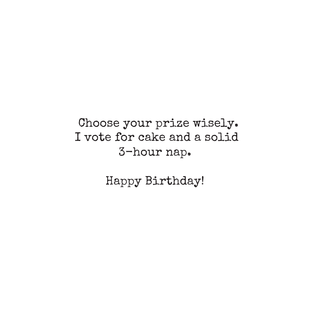 Trophy or Nap? Tough Call – Funny Birthday Card