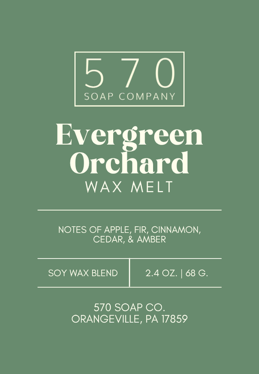 Evergreen Orchard - Apple, Pine, and Cedar - Wax Melt (2.4 oz Soy Blend)