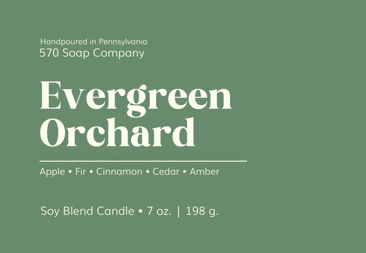 Evergreen Orchard - Fresh Apple, Fir, and Cinnamon - 7 oz Soy Blend Candle