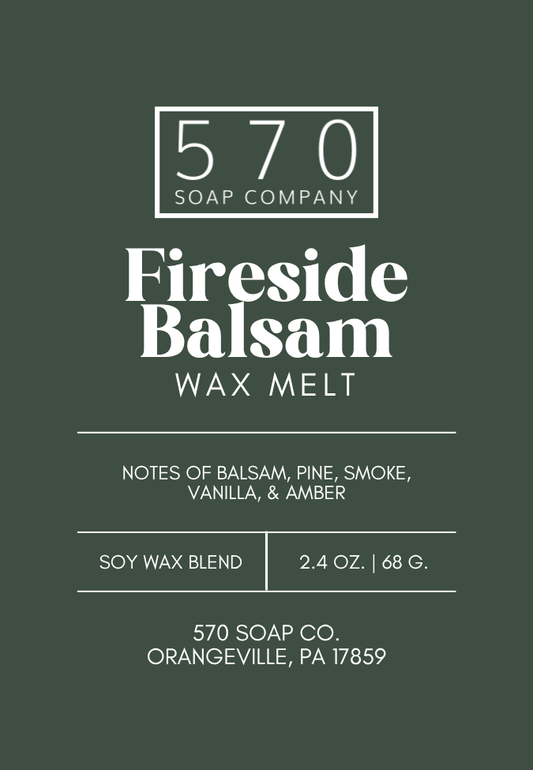 Fireside Balsam - Pine, Smoke, and Vanilla - Wax Melt (2.4 oz Soy Blend)