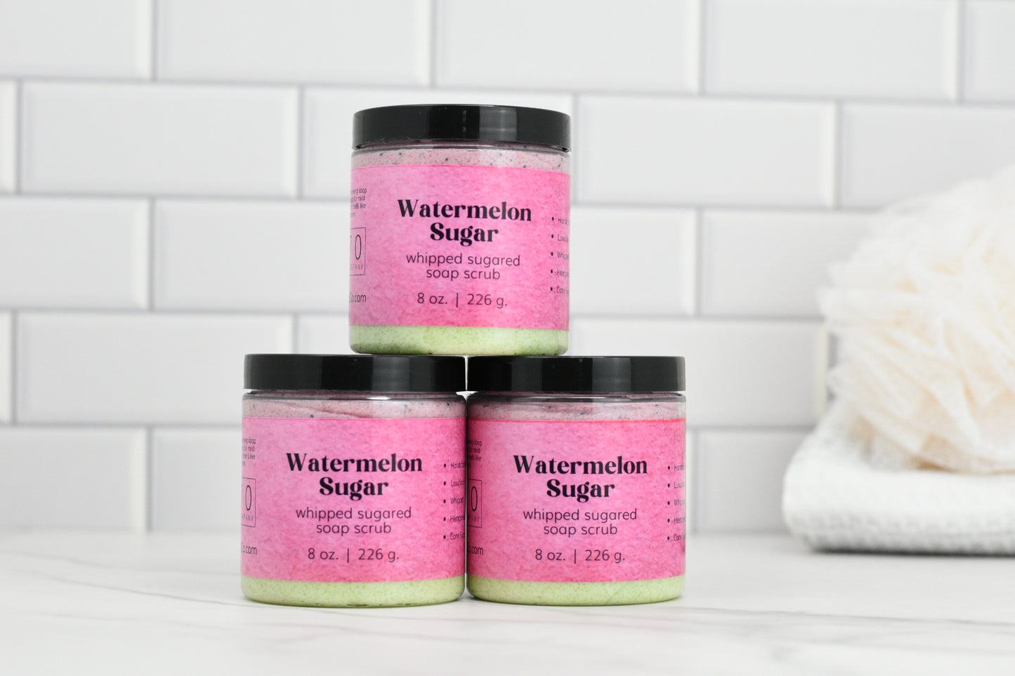 Watermelon Whipped Sugared Soap Scrub