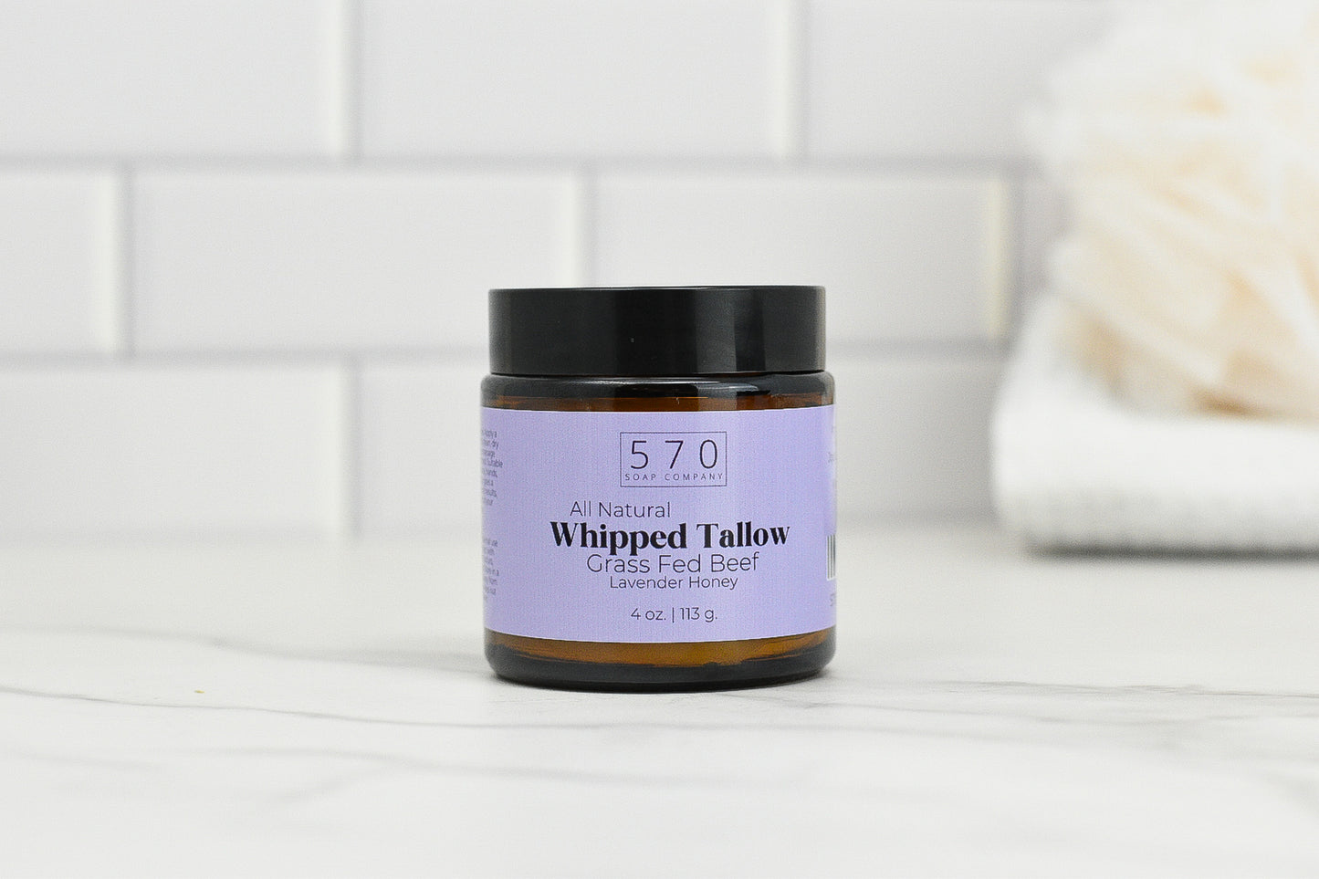 Whipped Beef Tallow Cream with Lavender & Honey – Soothing & Hydrating