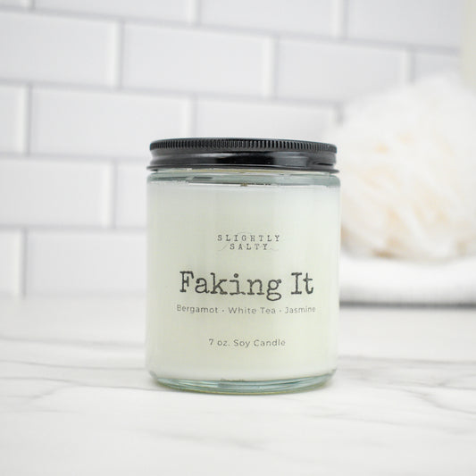 Faking It –  Jasmine & White Tea Soy Candle