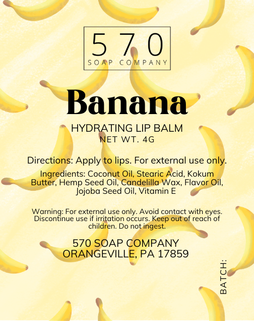 Banana Hydrating Lip Balm – Nourishing Moisture for Soft Lips