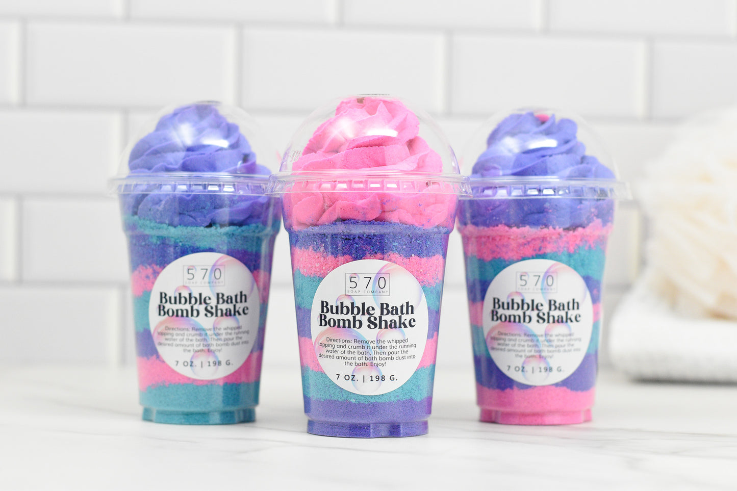 Bubble Bath Bomb Shake - Bath Bomb and Solid Bubble Bath