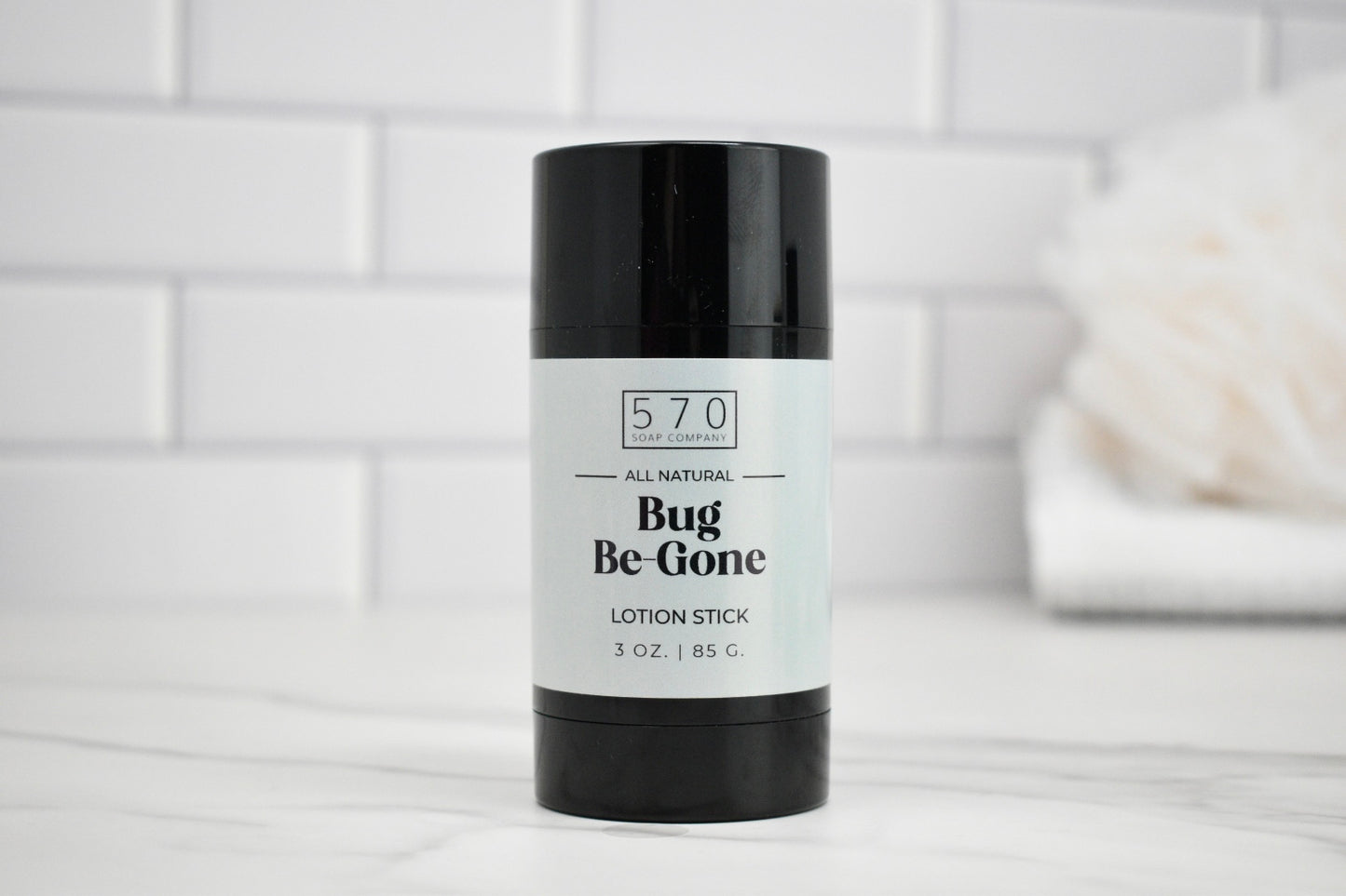 Bug Be Gone lotion stick with 570 label on a white background