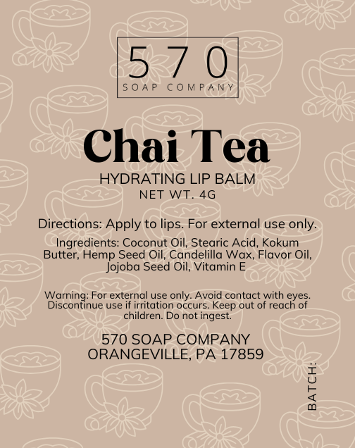 Chai Tea Hydrating Lip Balm – Cozy Spiced Nourishment