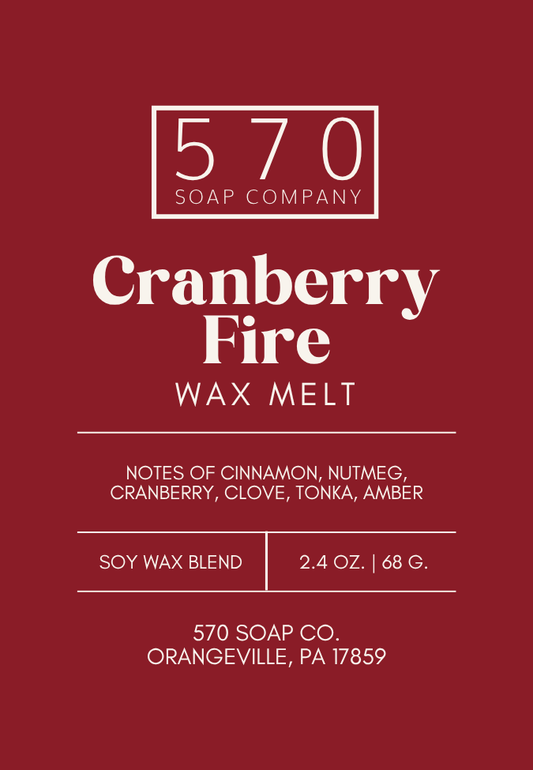 Cranberry Fire Wax Melt – Warm Spiced Holiday Glow