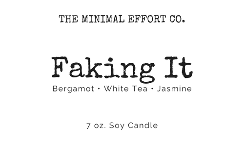 Faking It –  Jasmine & White Tea Soy Candle