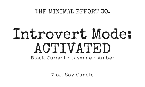 Introvert Mode: Activated – Black Currant + Amber Soy Candle