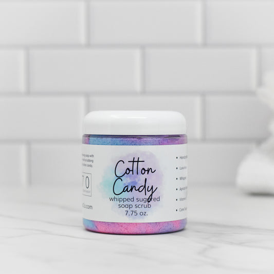 Cotton Candy Sugared Whipped Soap Scrub