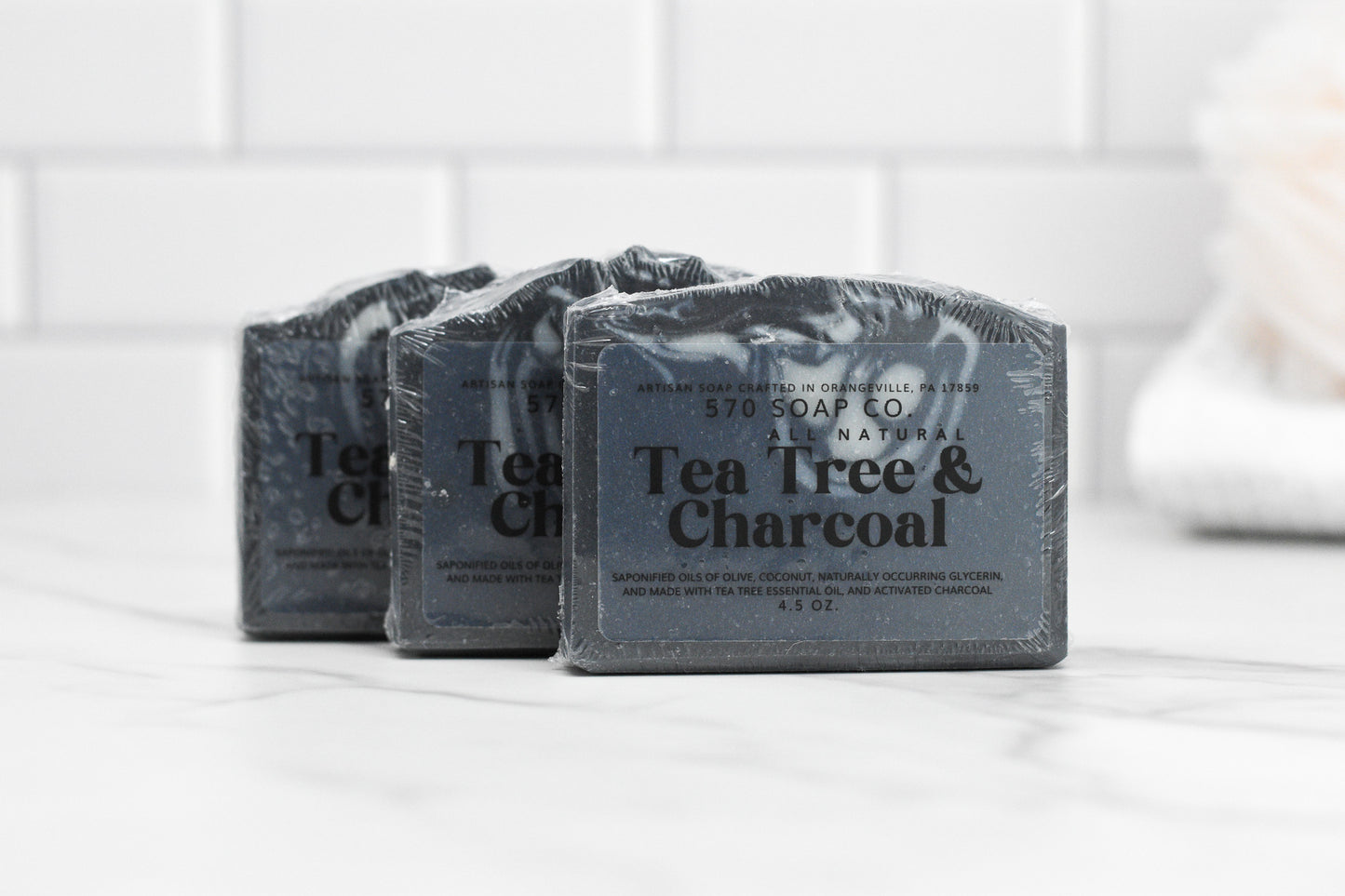 Tea Tree & Charcoal Bar Soap - All Natural