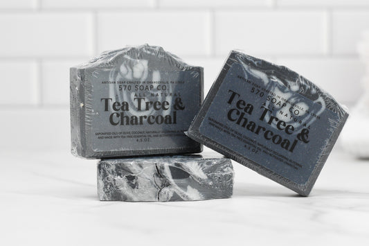 Tea Tree & Charcoal Bar Soap - All Natural