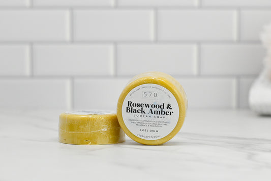 Rosewood & Black Amber Loofah Soap
