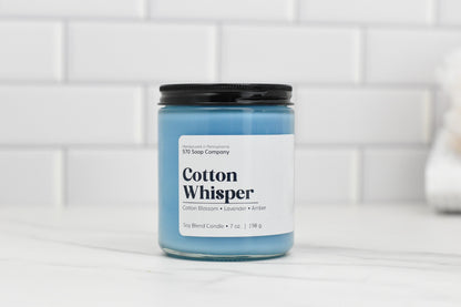 Cotton Whisper – Fresh Linen & Soft Amber Candle
