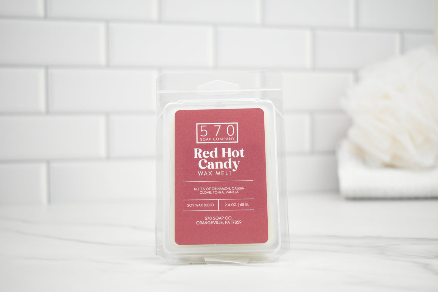 Red Hot Candy Wax Melt - Cinnamon, Clove, Vanilla
