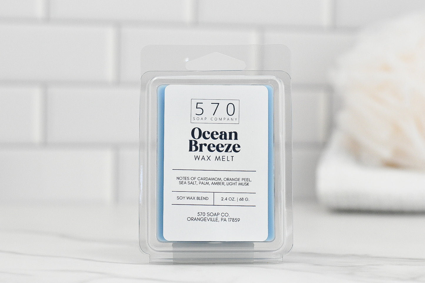 Ocean Breeze Wax Melt - Sea Salt, Palm, Musk