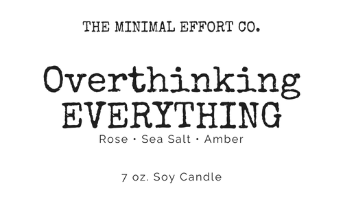 Overthinking Everything – Rose + Sea Salt Soy Candle