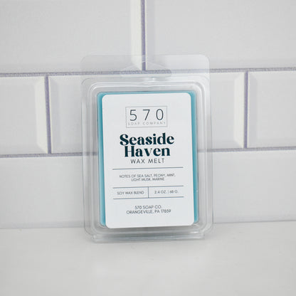 Seaside Haven Wax Melt – Ocean Breeze, Mint, Driftwood