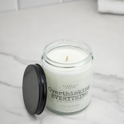Overthinking Everything – Rose + Sea Salt Soy Candle
