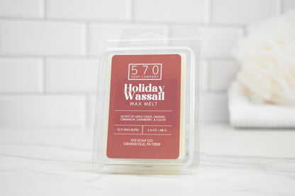 Holiday Wassail - Apple Cider, Orange, and Cinnamon - Wax Melt (2.4 oz Soy Blend)