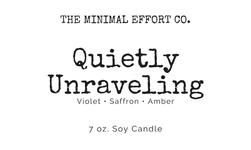Quietly Unraveling - Violet, Saffron, and Amber Soy Candle