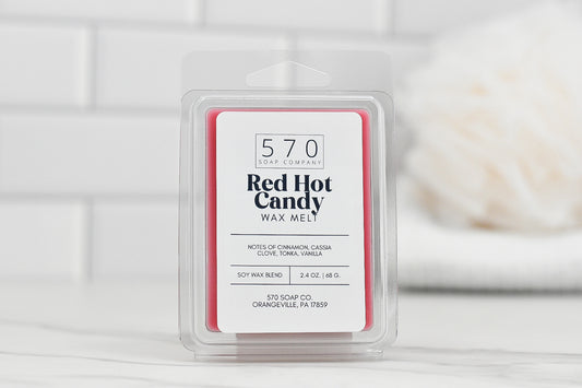 Red Hot Candy Wax Melt - Cinnamon, Clove, Vanilla