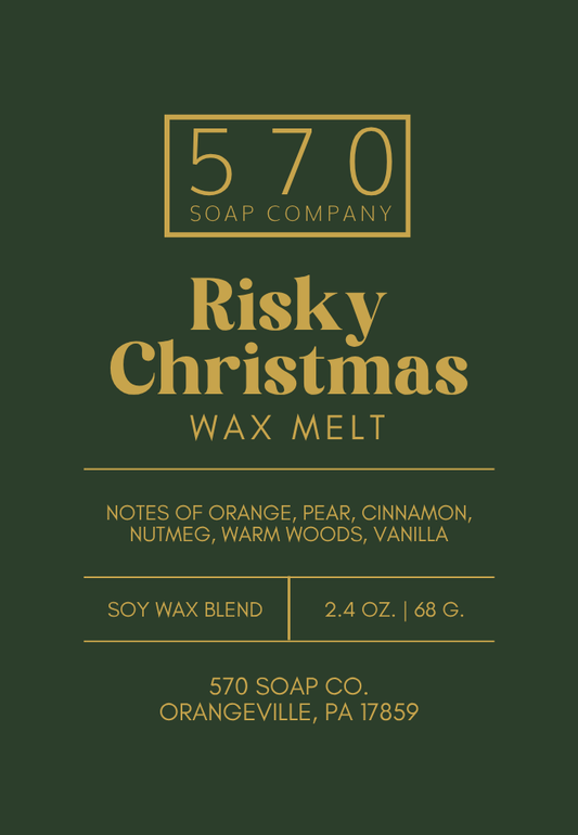 Risky Christmas Wax Melt – Spiced Woods & Vanilla