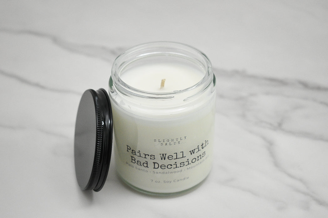 Pairs Well with Bad Decisions – Palo Santo + Mountain Air Candle