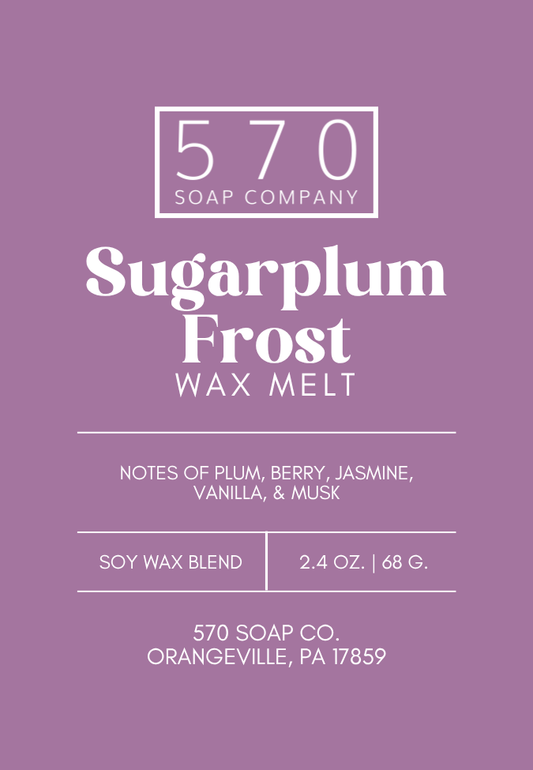 Sugarplum Frost - Plum, Jasmine, and Vanilla - Wax Melt (2.4 oz Soy Blend)