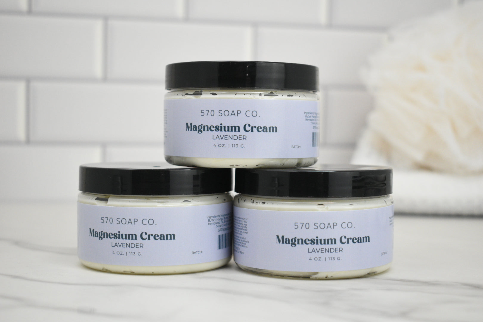 中庸　SLMB クリーム　250g Magnesium Cream - Lavender, Eucalyptus, Fragrance Free – 570 Soap Co.