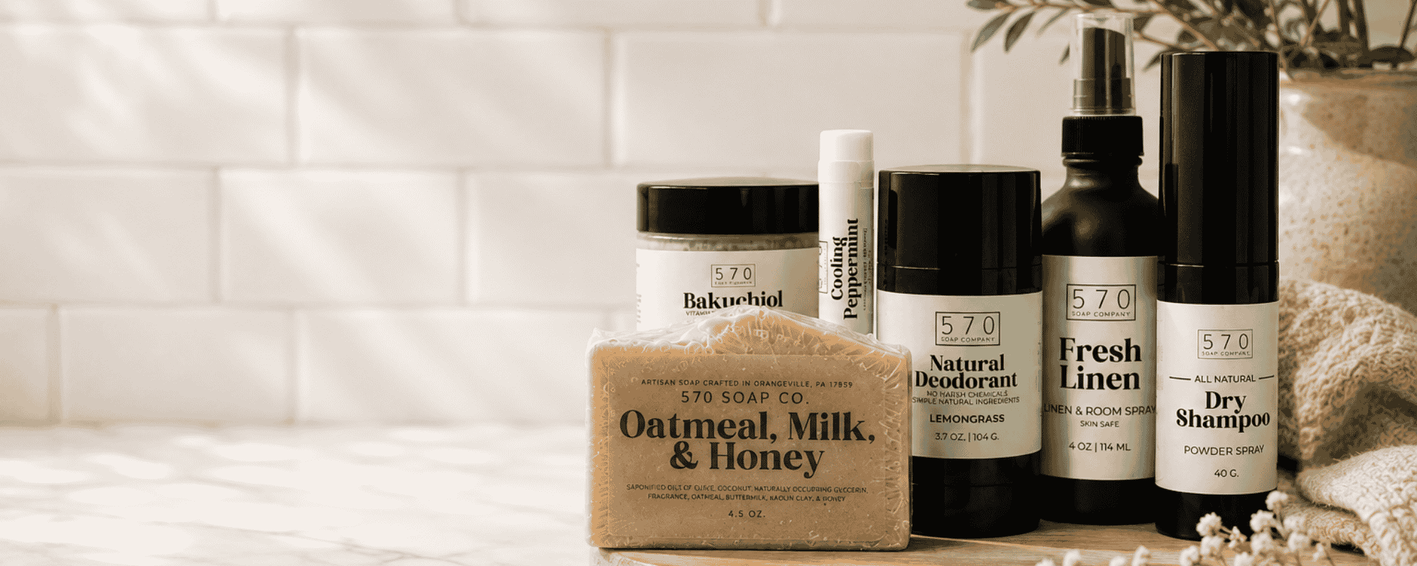 A set of 6 570 Soap Co Products